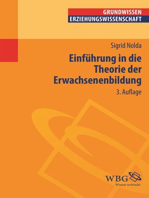 cover image of Einführung in die Theorie der Erwachsenenbildung